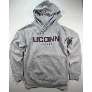 UConn Hockey Hoodie Size Medium Gray Fanatics NWT NCAA Pullover Sweatshirt